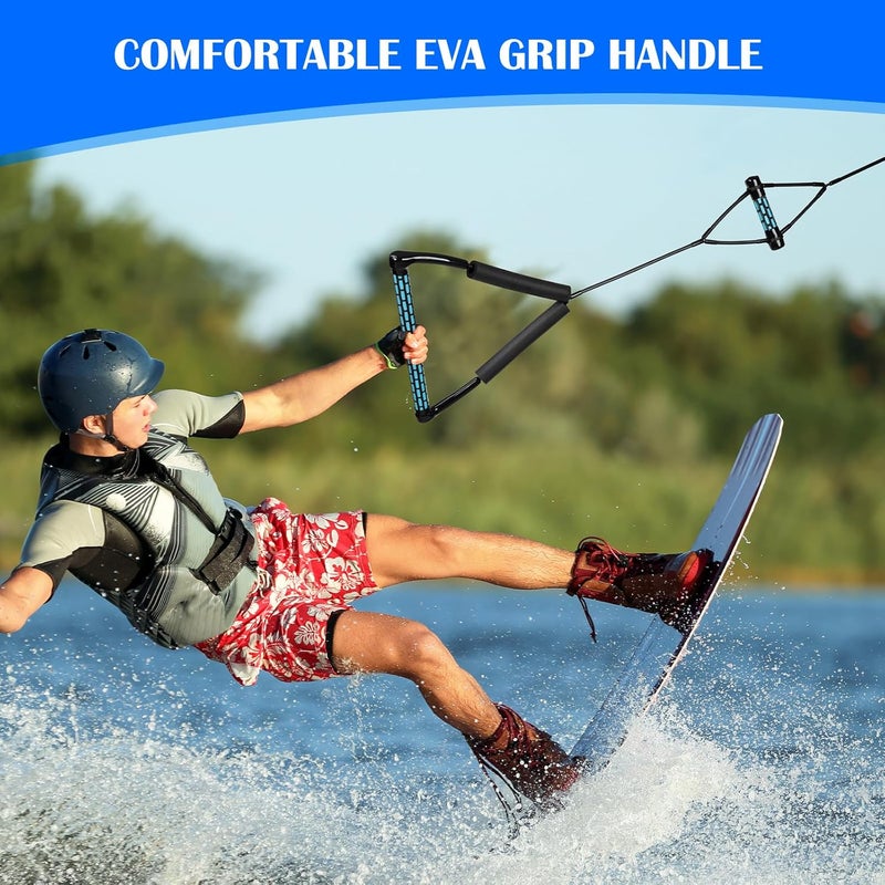 SETYPARY Dyneema No Stretch Wakeboard Rope and Handle, 75FT Floating Wakeboard Tow Rope with T-Handle for Doing Spin Skill, 4-Sections Ski Ropes for Water Skiing, Watetsports Ropes for Kneeboarding - Image 5